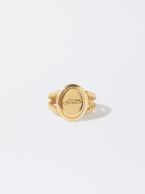 Stainless steel signet ring