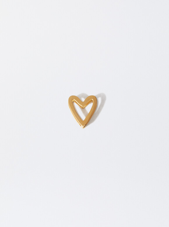 Stainless Steel Heart Charm, , hi-res