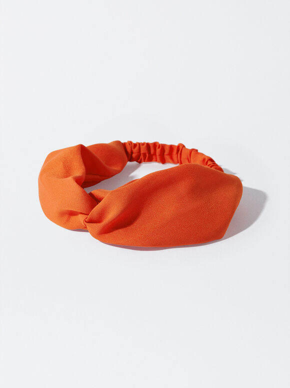 Turban-Style Headband, Orange, hi-res