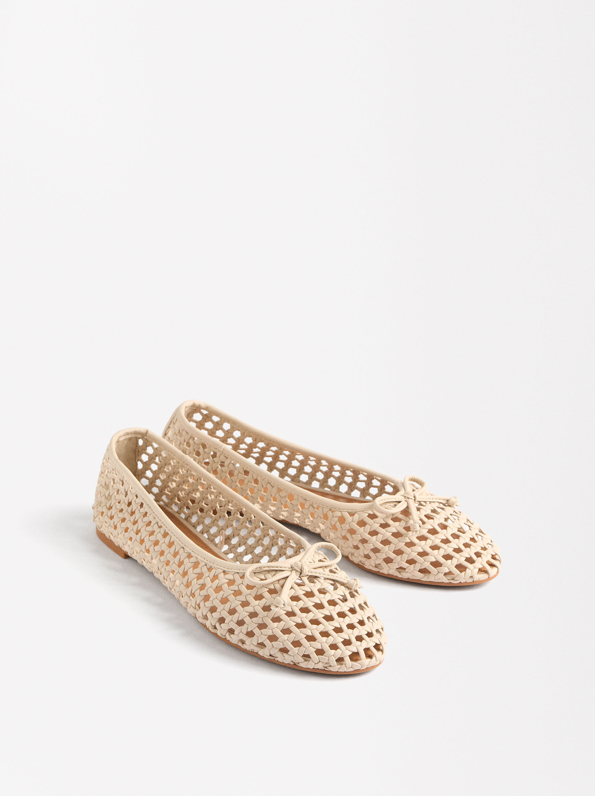 Ballerines Tressees Avec Noeud