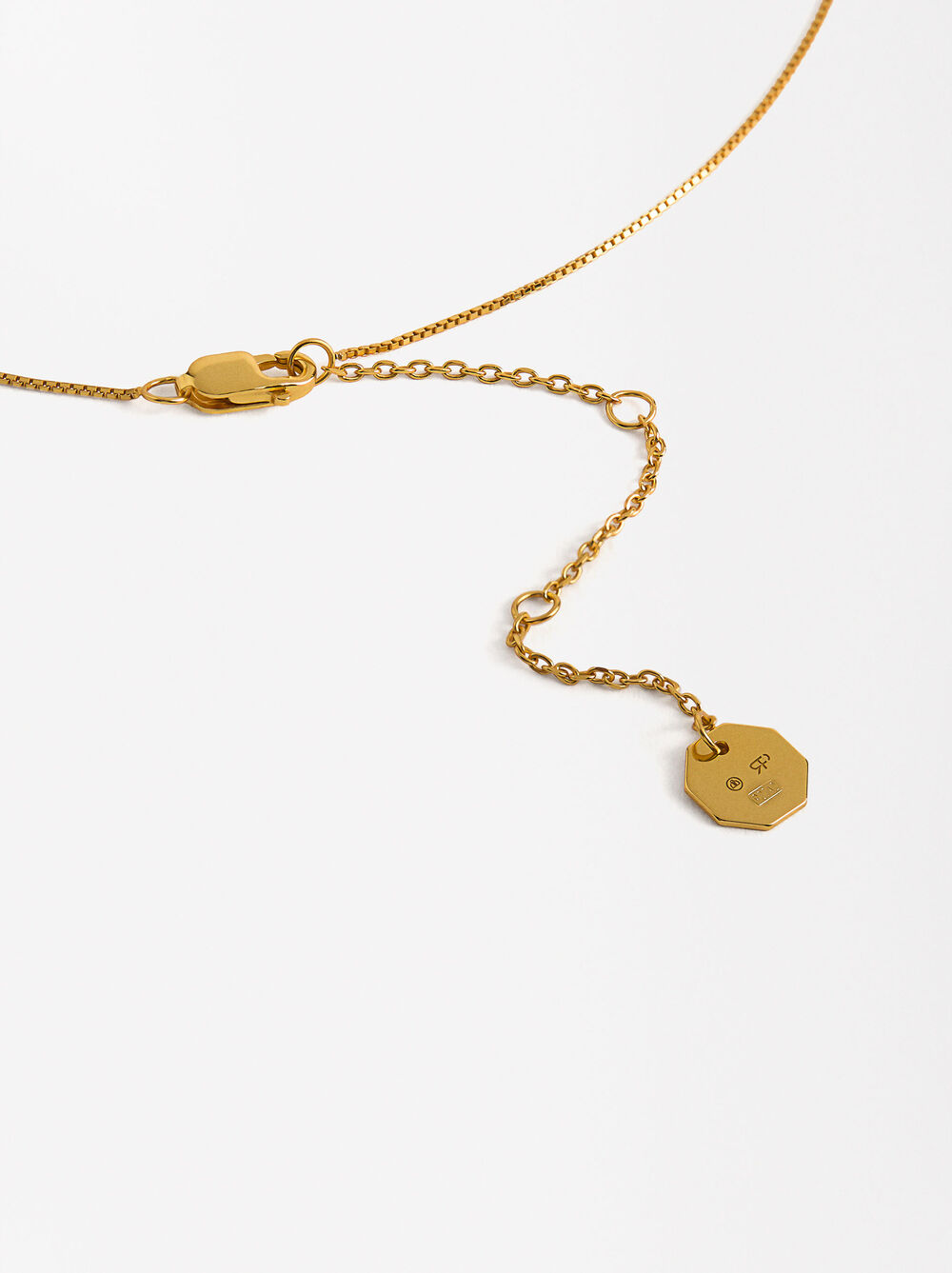 Short necklace heart stone - 925 sterling silver