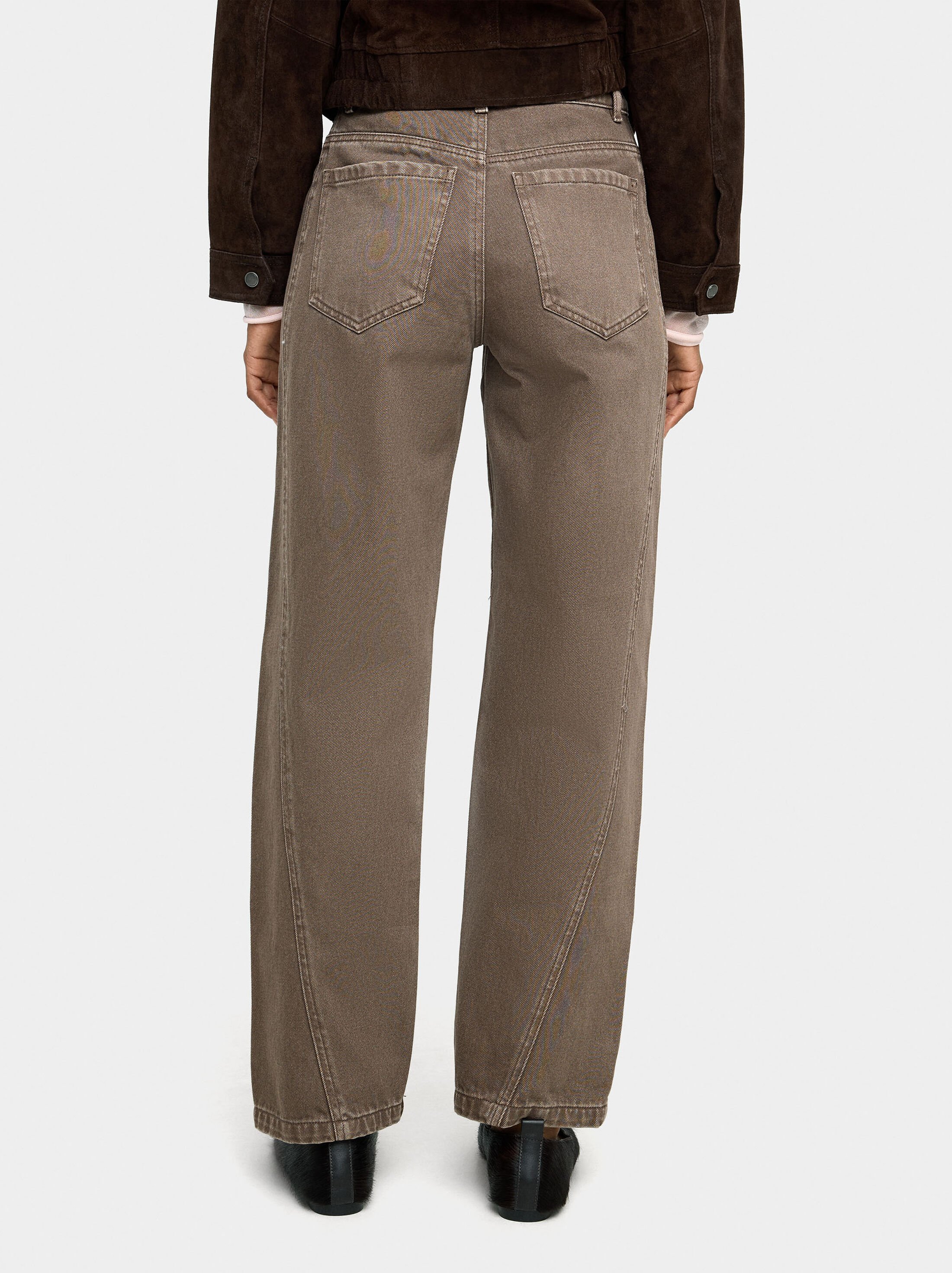 Balloon baggy denim trousers image number 3.0