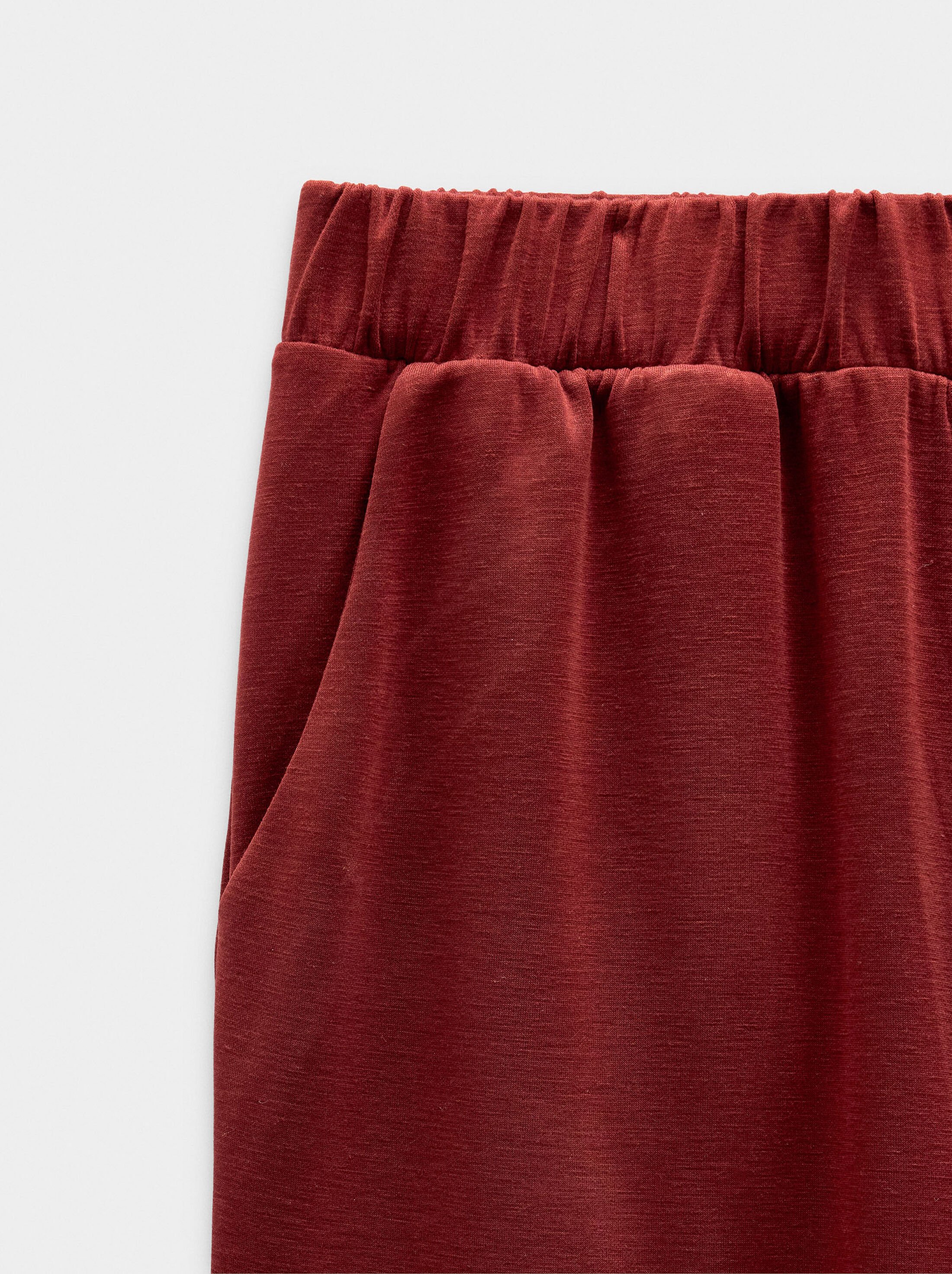 Pantalons amb cintura elàstica tacte suau image number 6.0