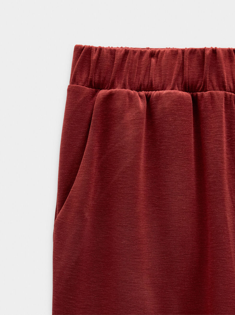 Trousers with elastic waist soft touch