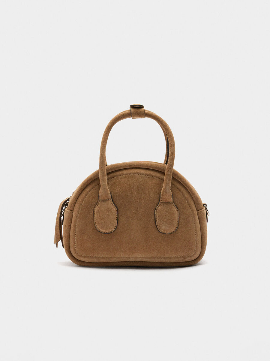 Bolso bowling de piel