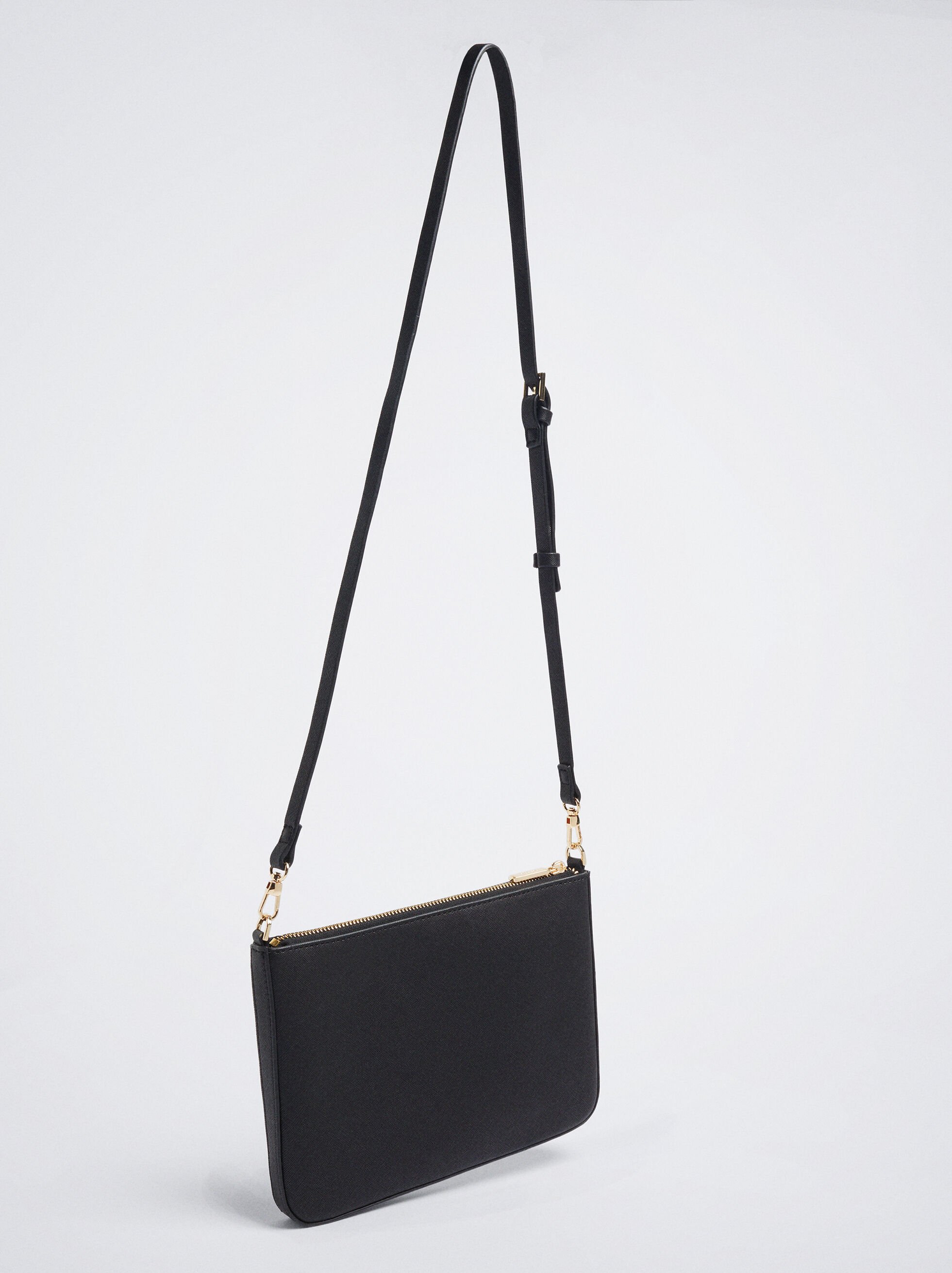 Plain Crossbody Bag Black Parfois
