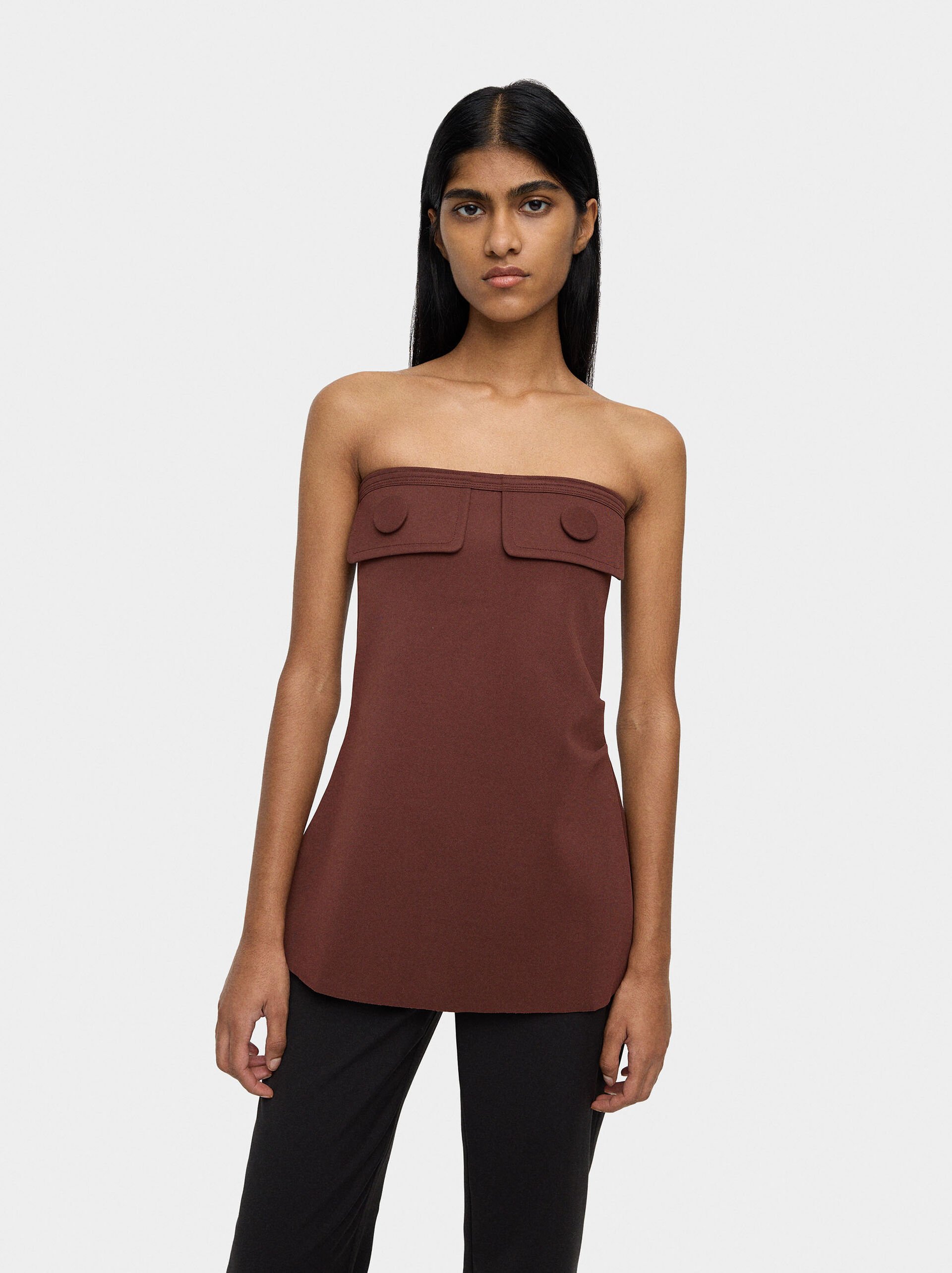 Caicai top with lapels image number 4.0