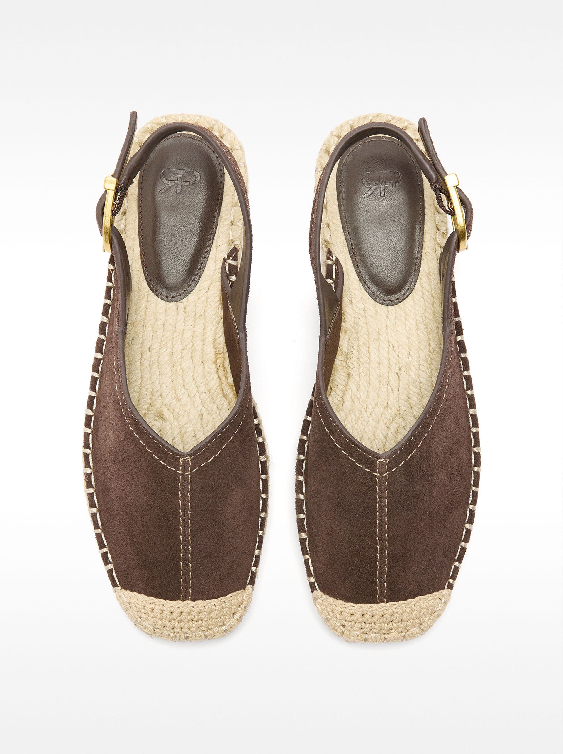 Leather espadrilles with buckle image number 0.0
