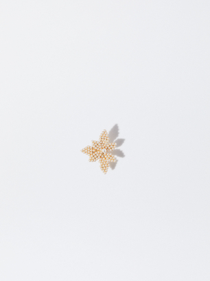 Brooch Flower With Pearls, White, hi-res