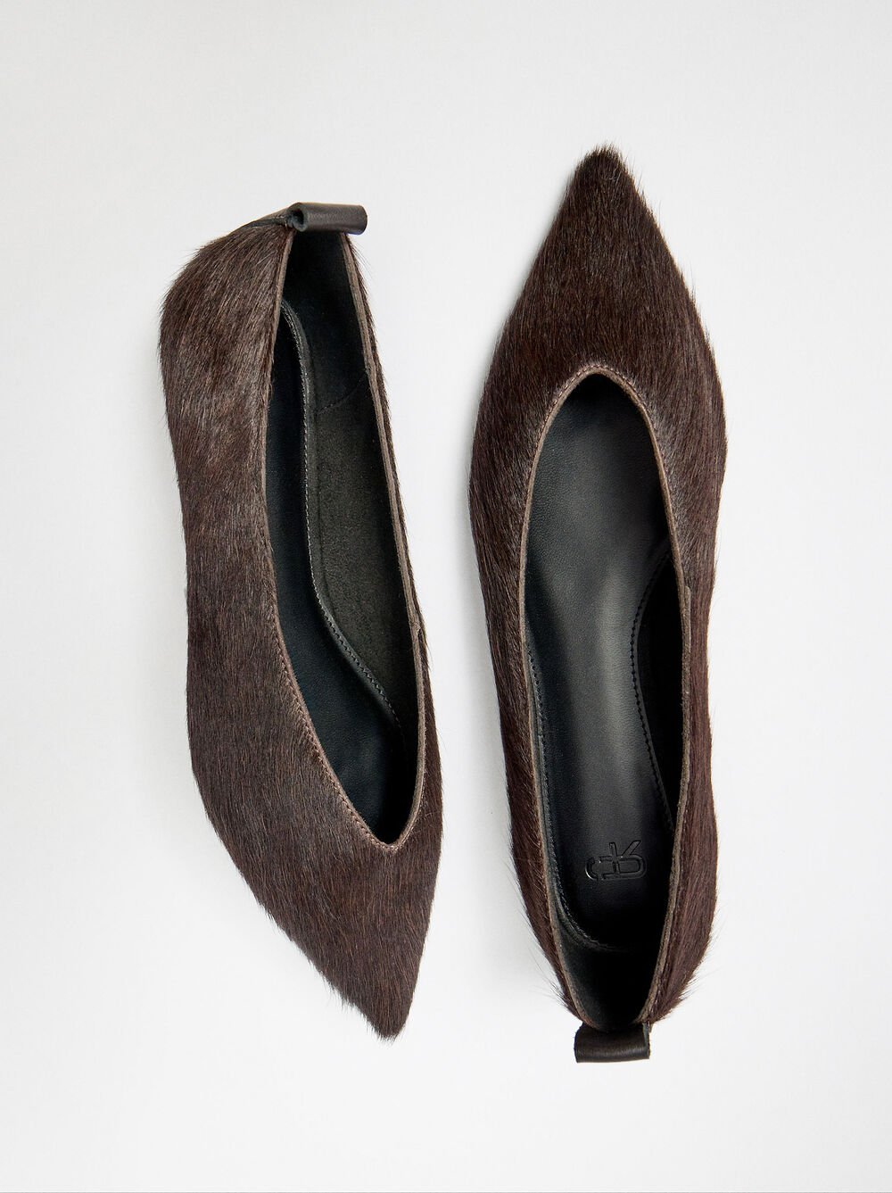 Ballerines en cuir avec fourrure