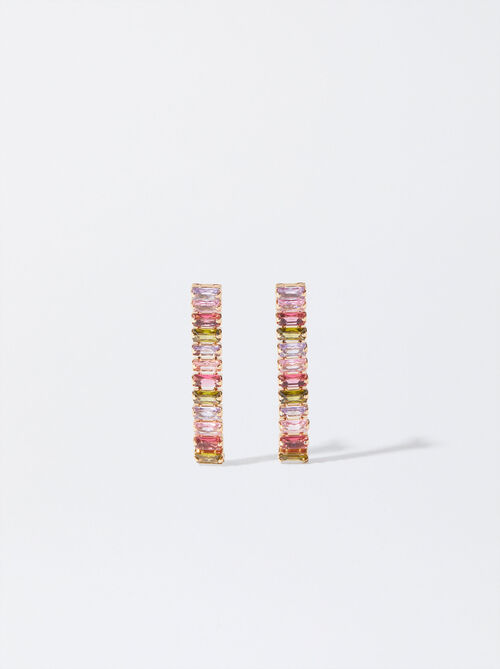 Earrings With Multicolor Zirconia