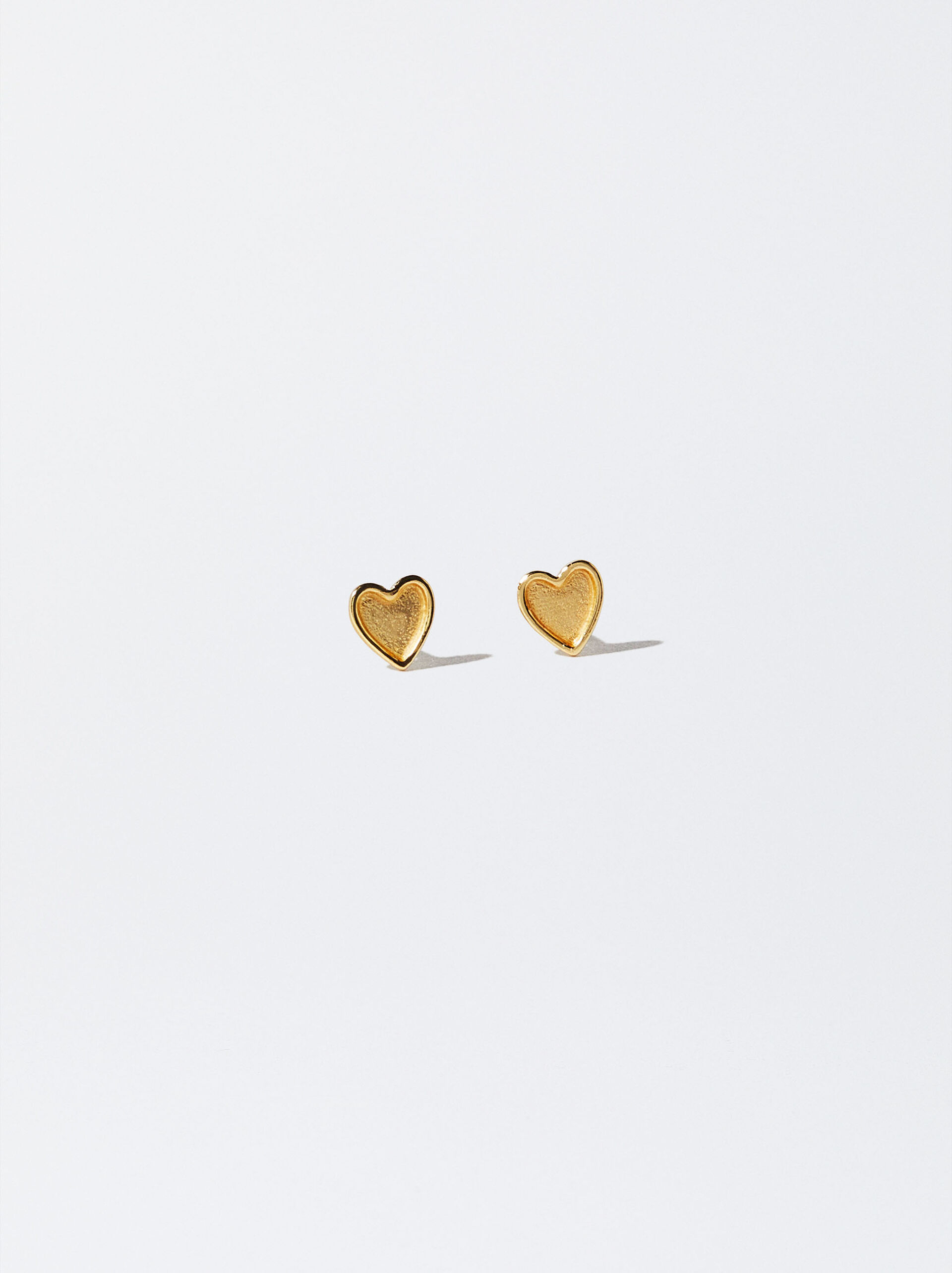 925 Silver Heart Studs image number 0.0