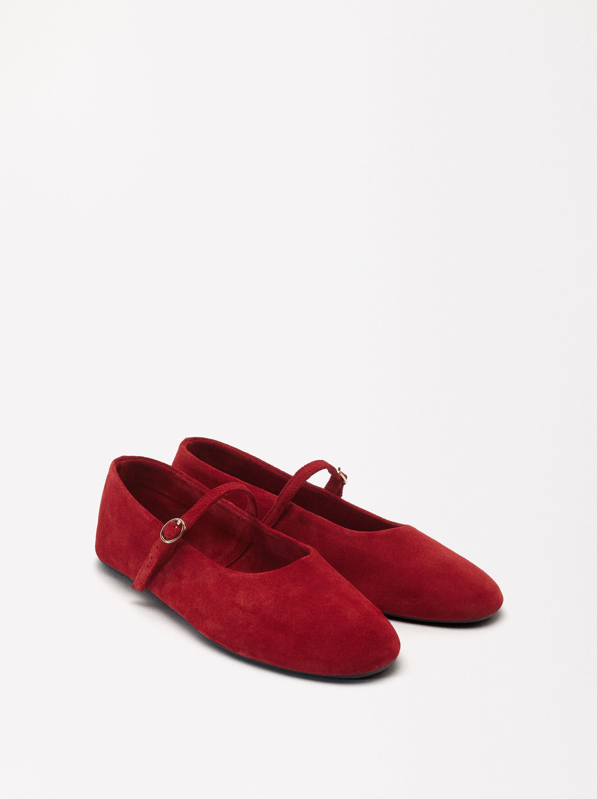Suede Leather Ballerinas image number 3.0