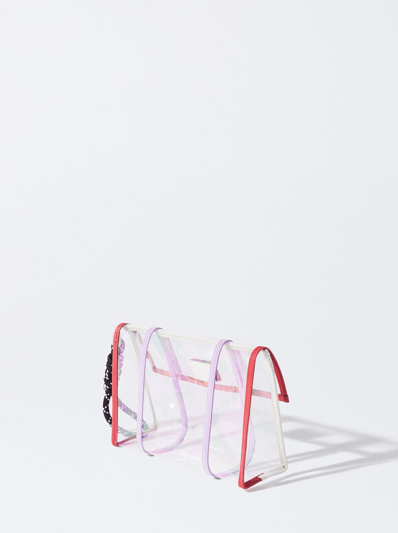 Bolso Transparente Mujer, 30x30x15cm Bolso Transparente con