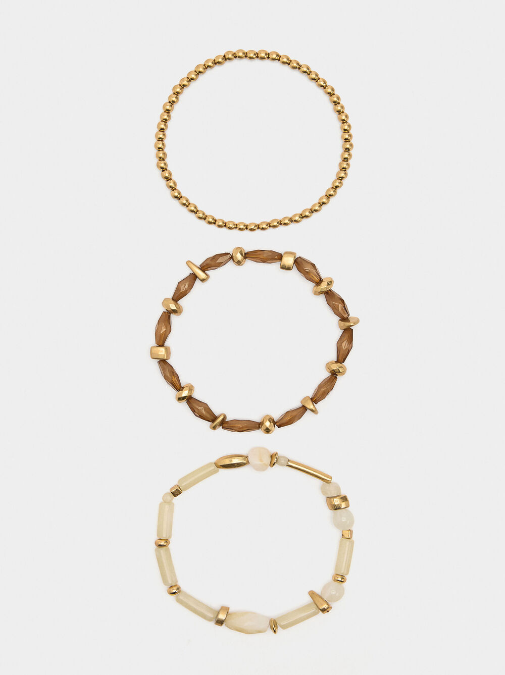 Set de bracelets élastiques avec effet pierre