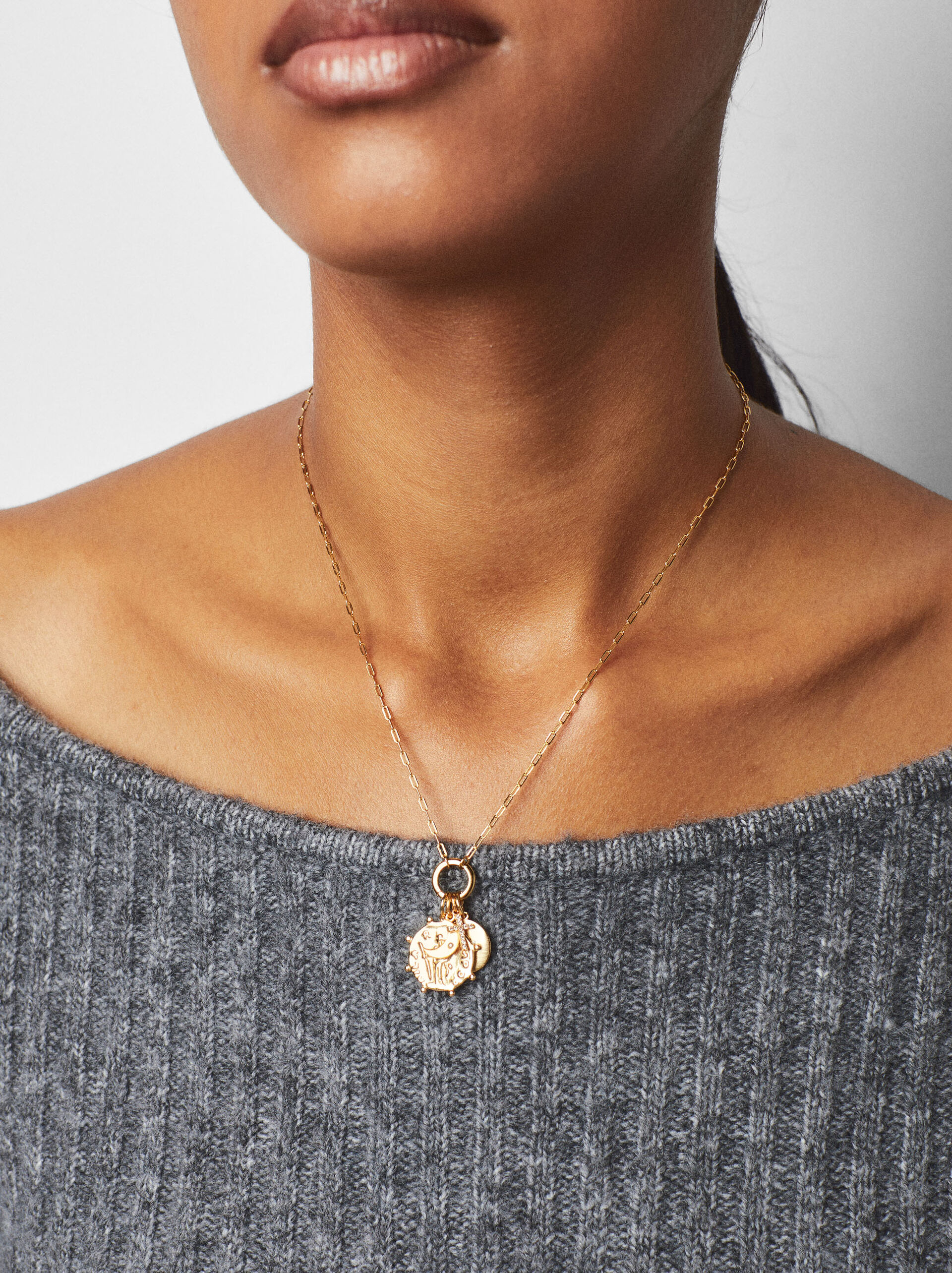 Collana con catenina personalizzabile in argento 925 con apertura image number 2.0
