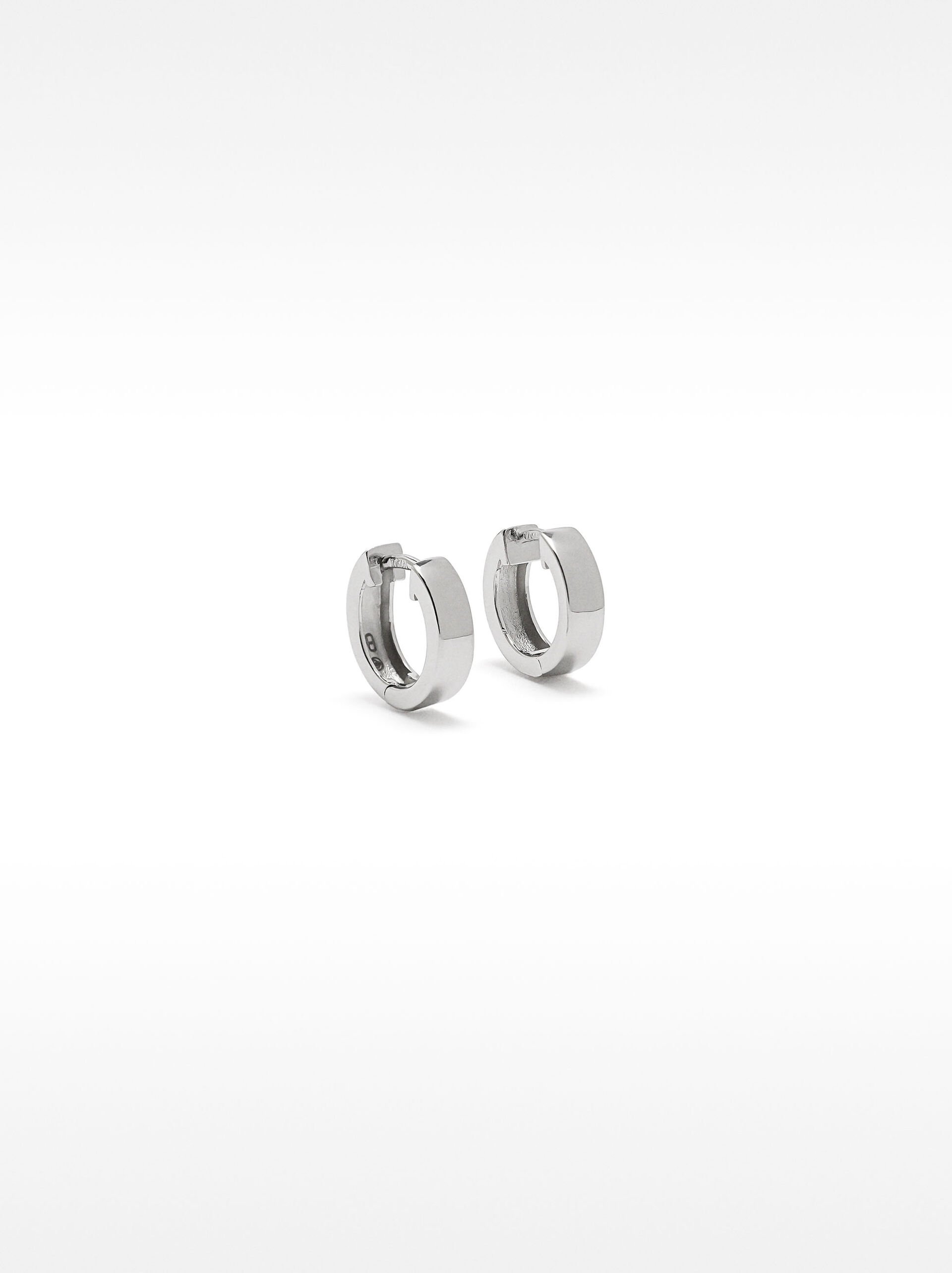 Flat hoop earrings - 925 sterling silver image number 0.0