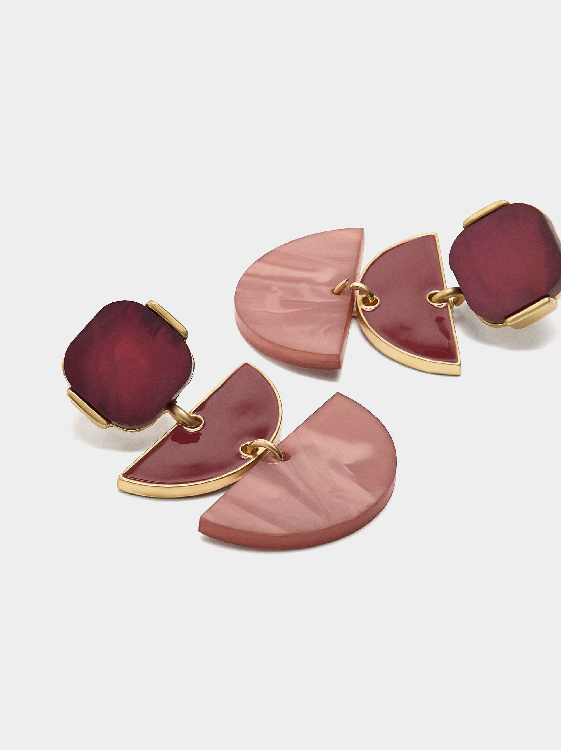 Geometric long earrings image number 1.0