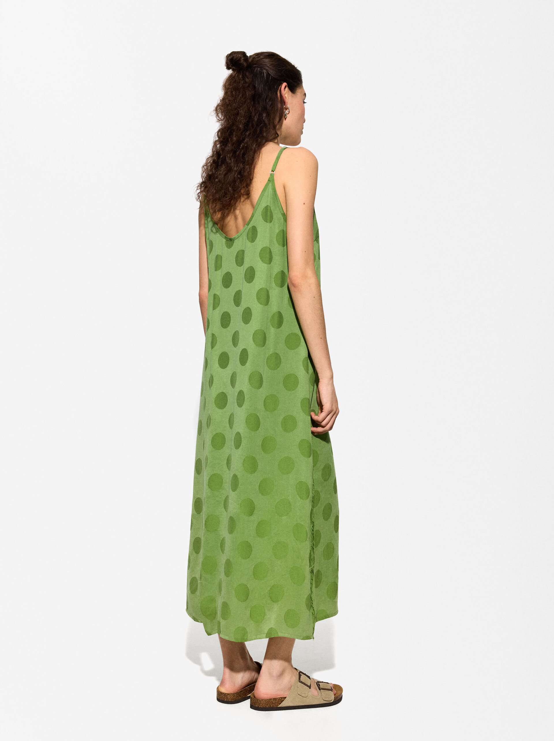 Polka Dot Strappy Dress image number 4.0