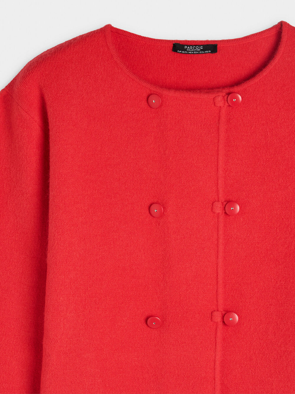 Knit cardigan with double buttons