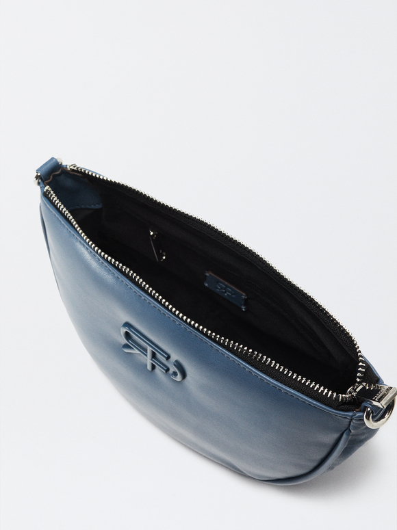 Crossbody Bag With Detachable Pendant, Blue, hi-res