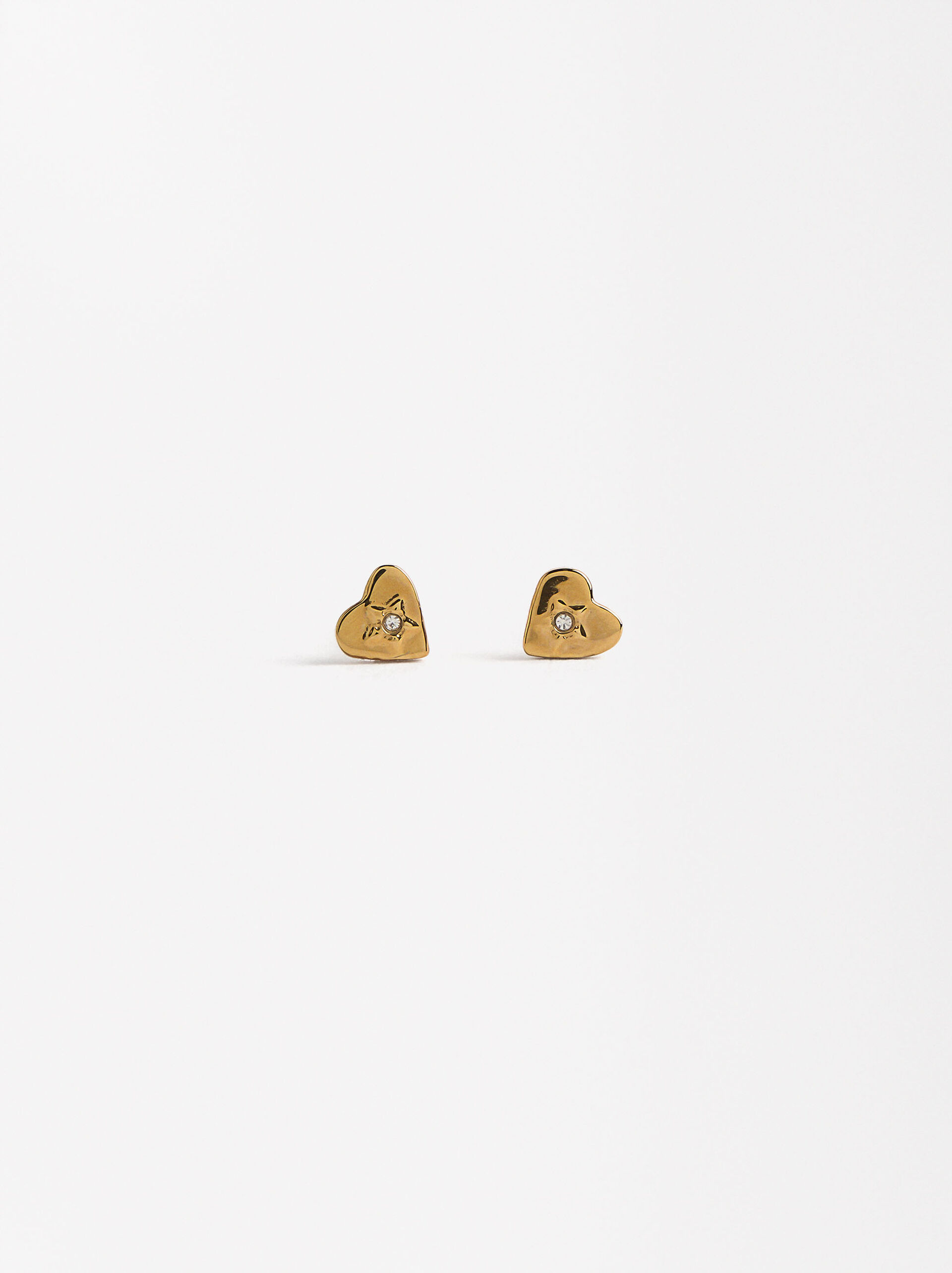 Spinner necklace and earrings set HEART - stainless steel image number 4.0