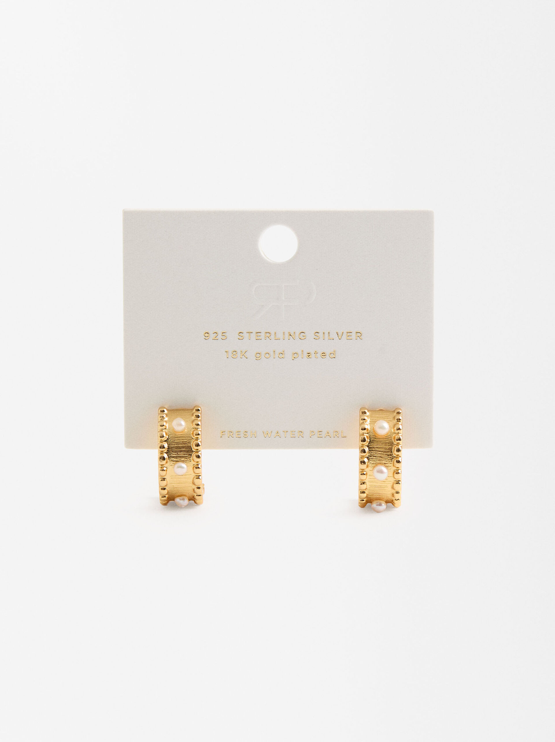 Earrings with freshwater pearls - 925 sterling silver image number 5.0