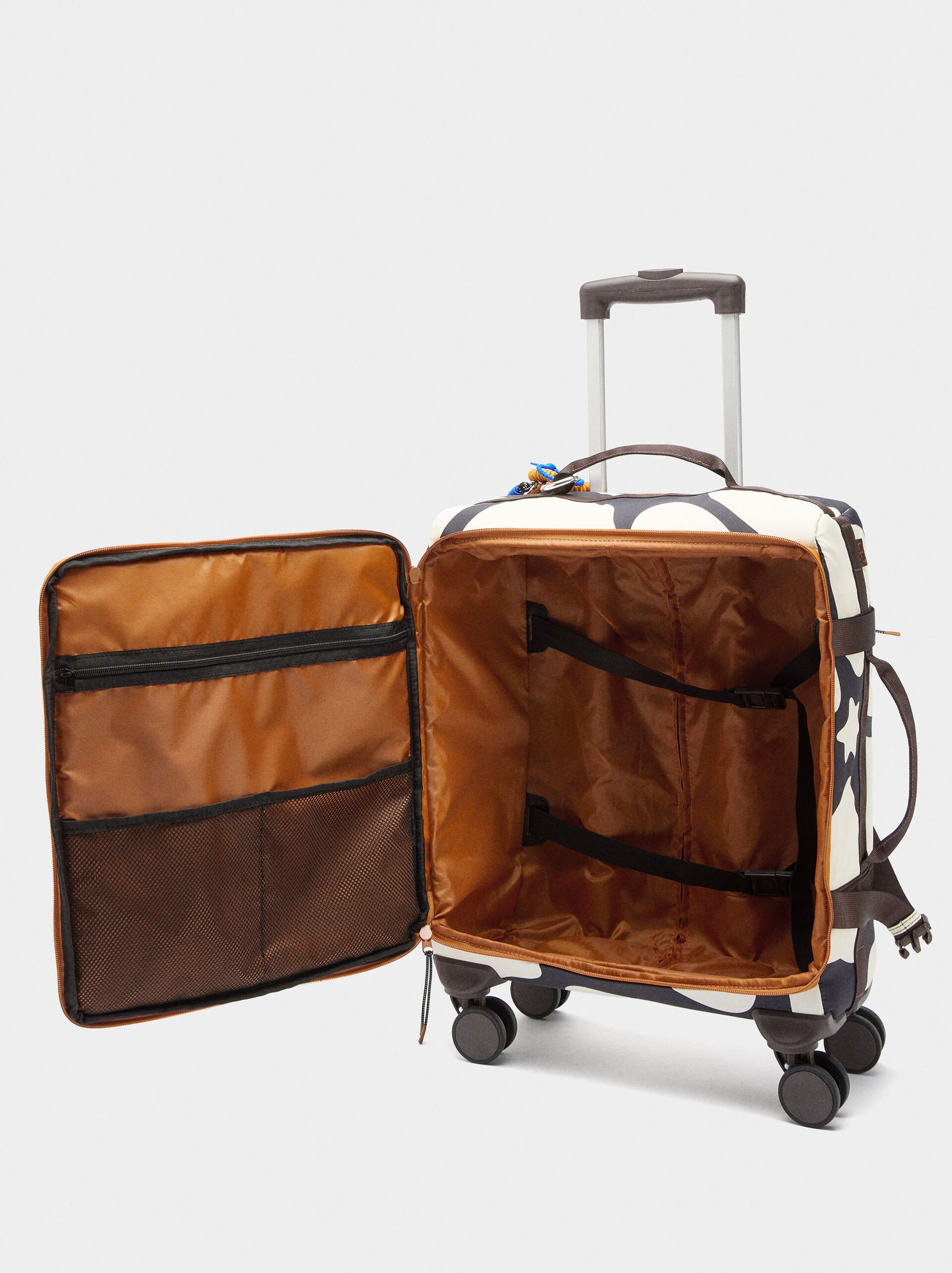 Travel suitcase with printed nylon image number 4.0