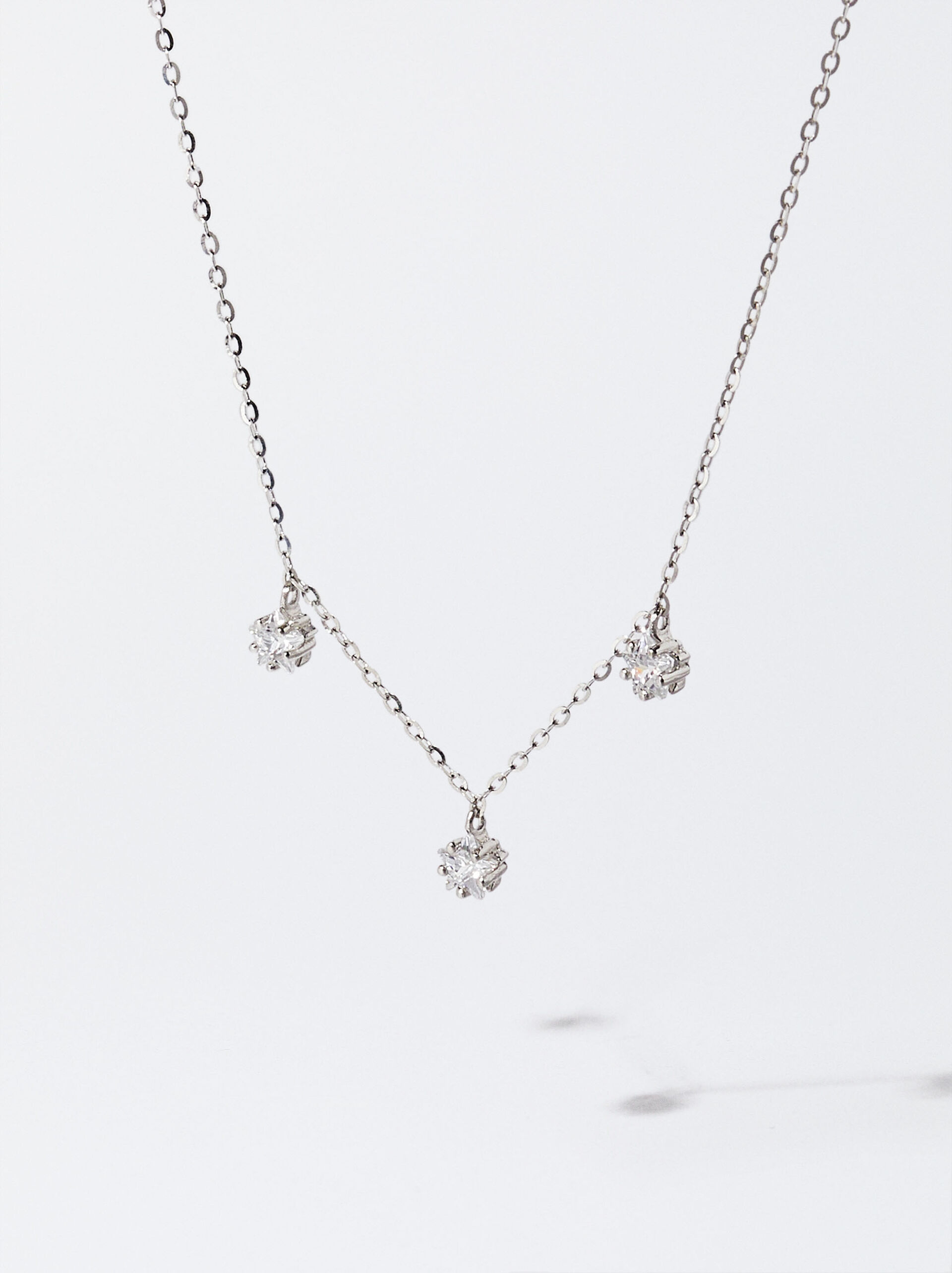 925 Silver Necklace With Zirconia image number 1.0