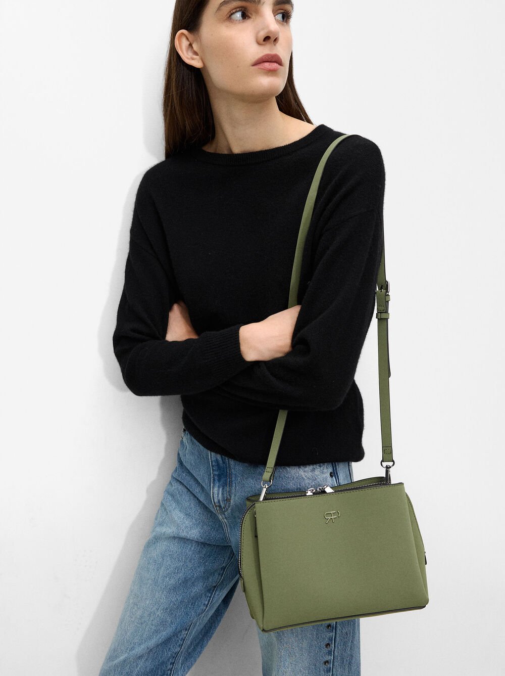 Bolso bandolera textura suave