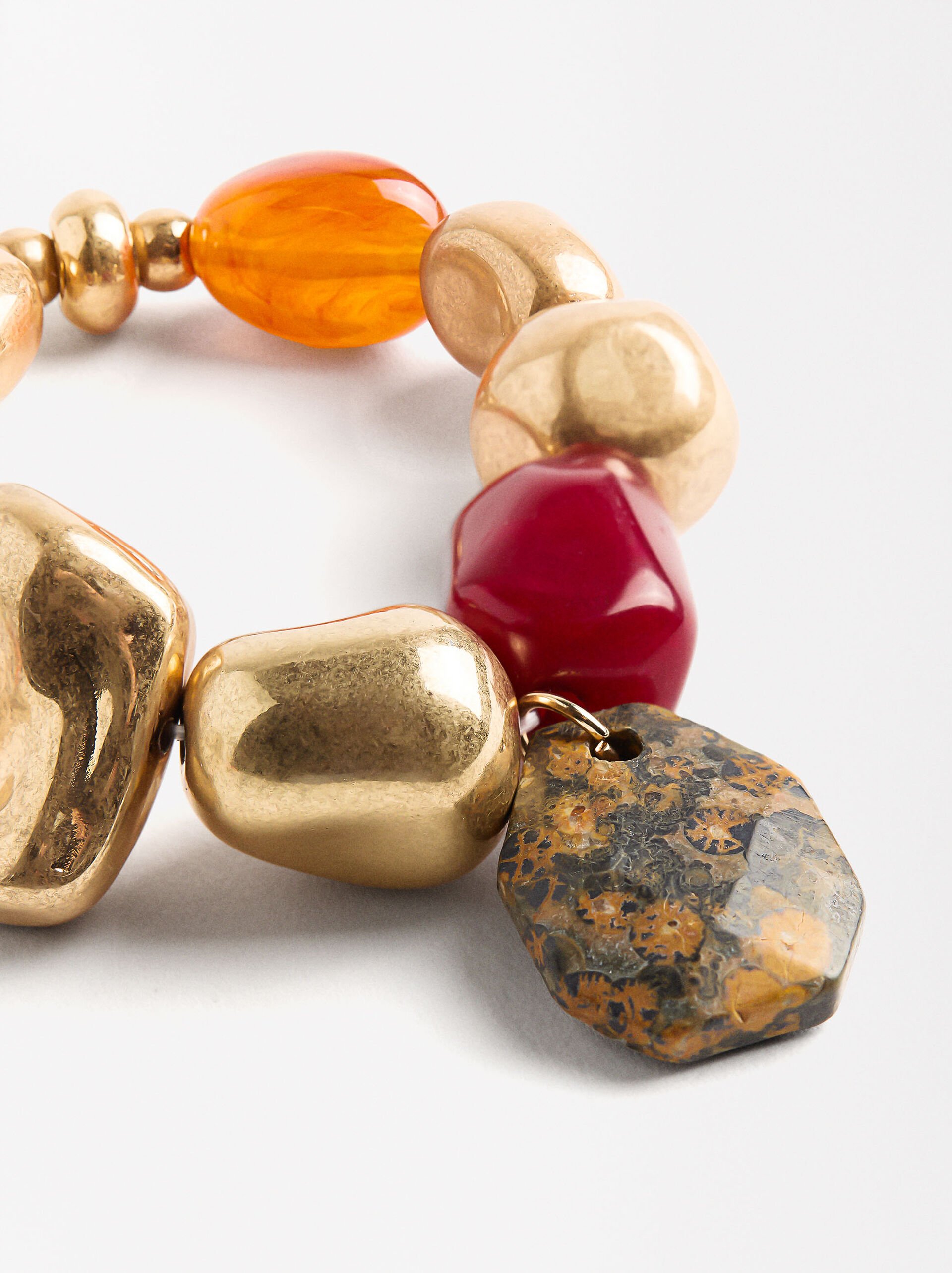 Elastic bracelet with stone effect image number 1.0