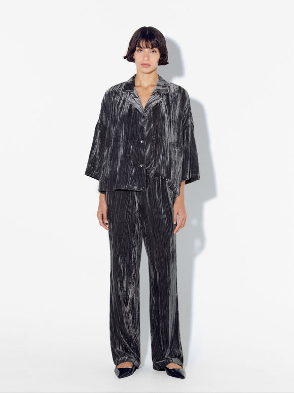 Exclusivo Online - Pantalón De Terciopelo, Gris, hi-res