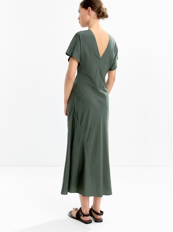Draped long dress