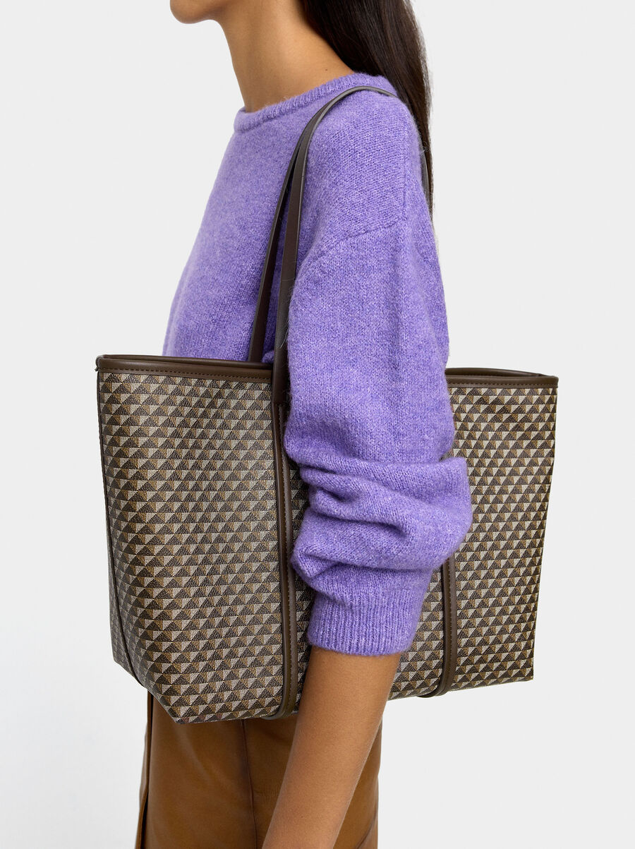 Bolso shopper estampado con bolsa extraíble