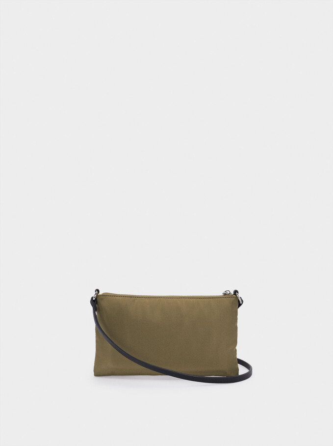 Nylon Shoulder Bag, Khaki, hi-res