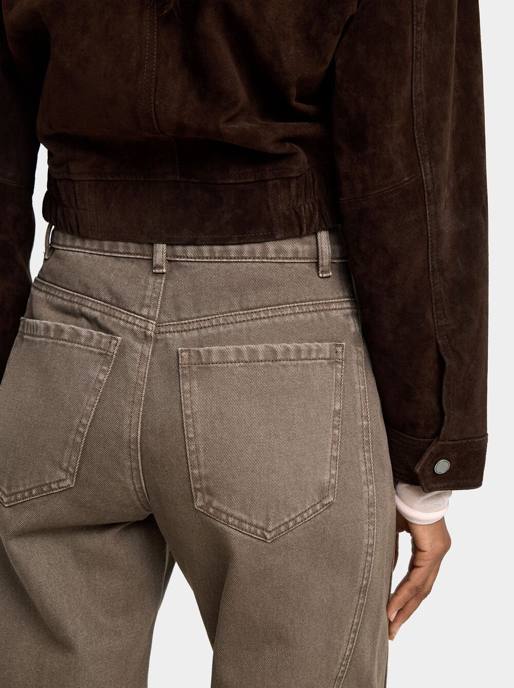 Balloon baggy denim trousers