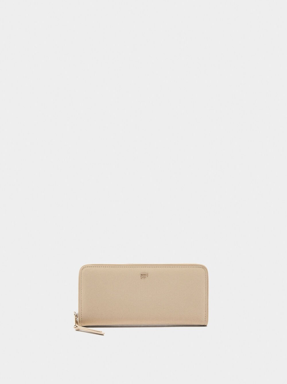 Cartera de textura suave con cierre de cremallera L