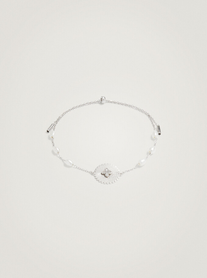 925 Silver Bracelet With Freshwater Pearl, , hi-res