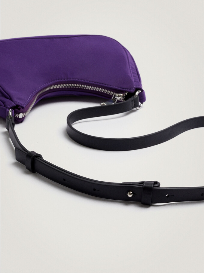 Nylon Shoulder Bag, Purple, hi-res