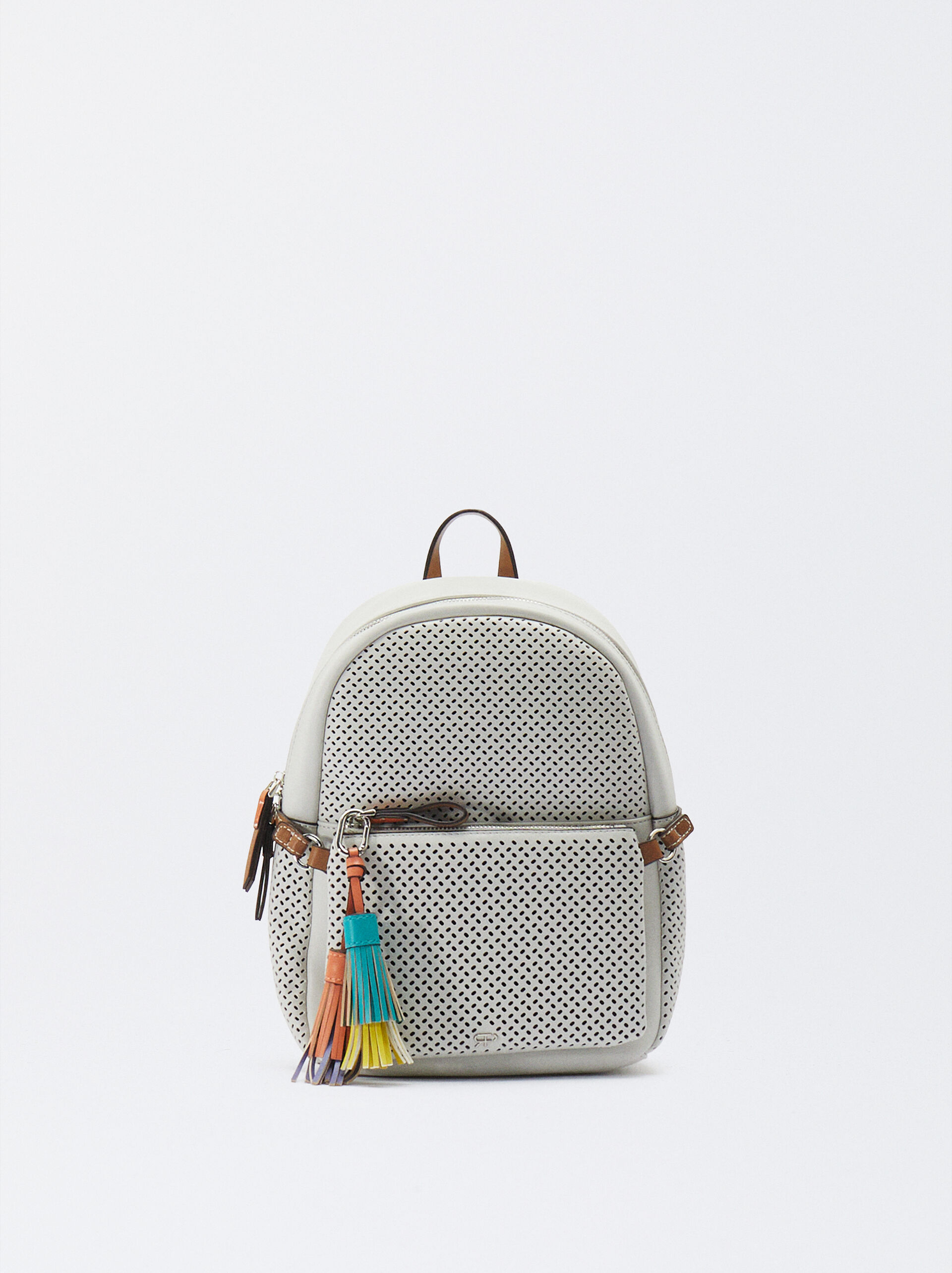 Perforated Backpack With Pendant image number 0.0