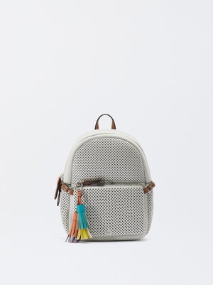Perforated Backpack With Pendant image number 0.0
