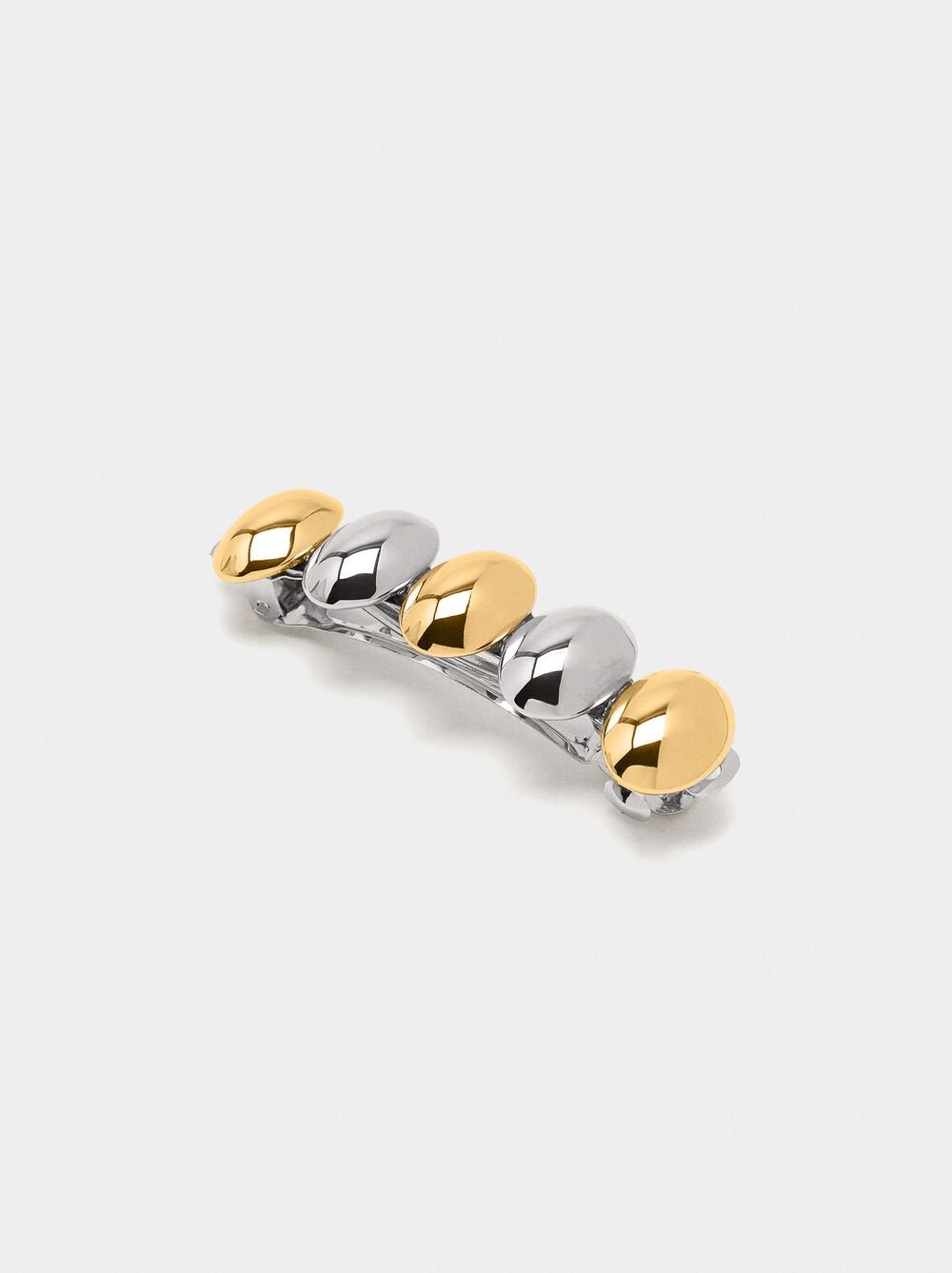 French clip with bicolour ovals