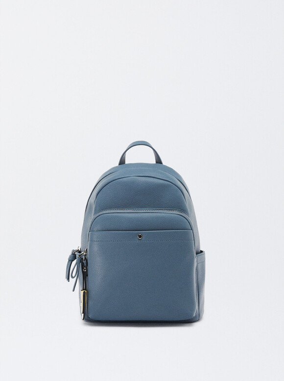 Backpack With Pendant, Blue, hi-res