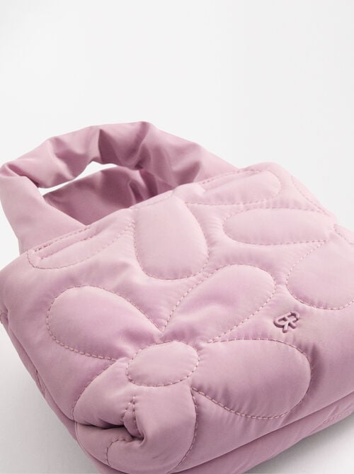 Bolso tote de nylon acolchado