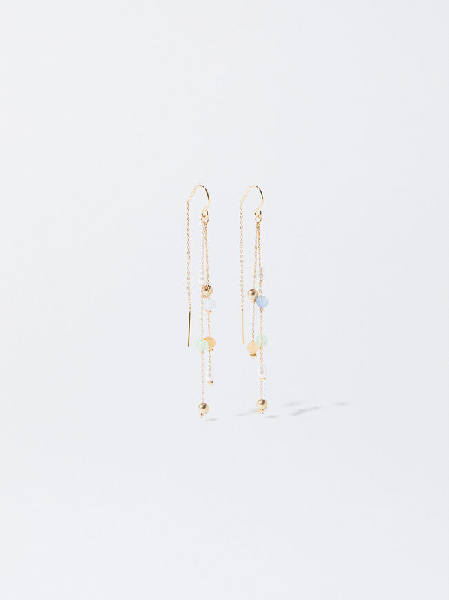 Long Earrings With Resin image number 1.0