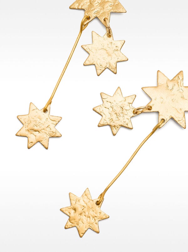 Long star earrings