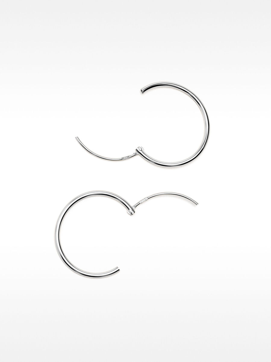Pendiente de aro cortos de plata 925