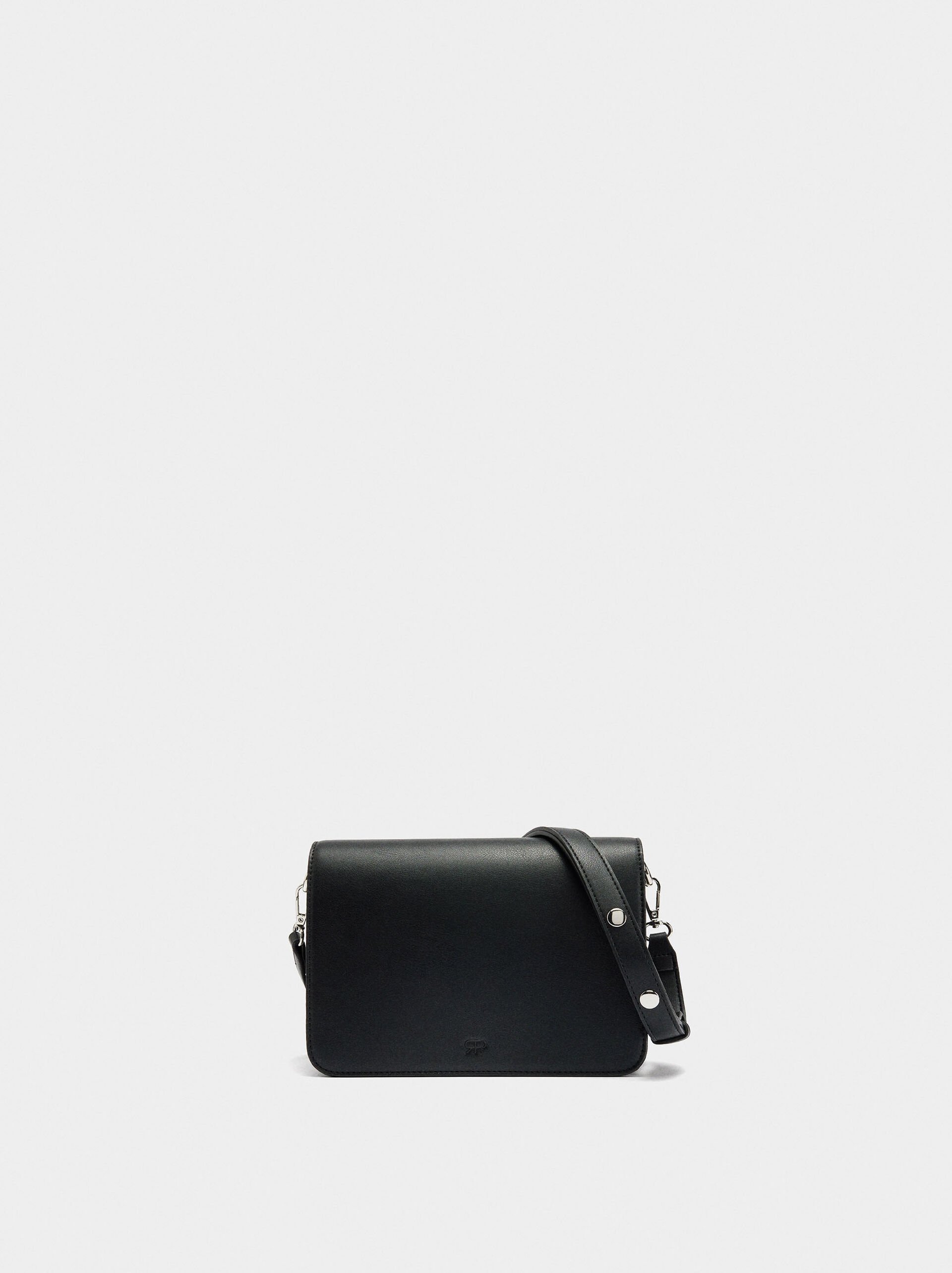 Plain crossbody bag with flap image number 0.0