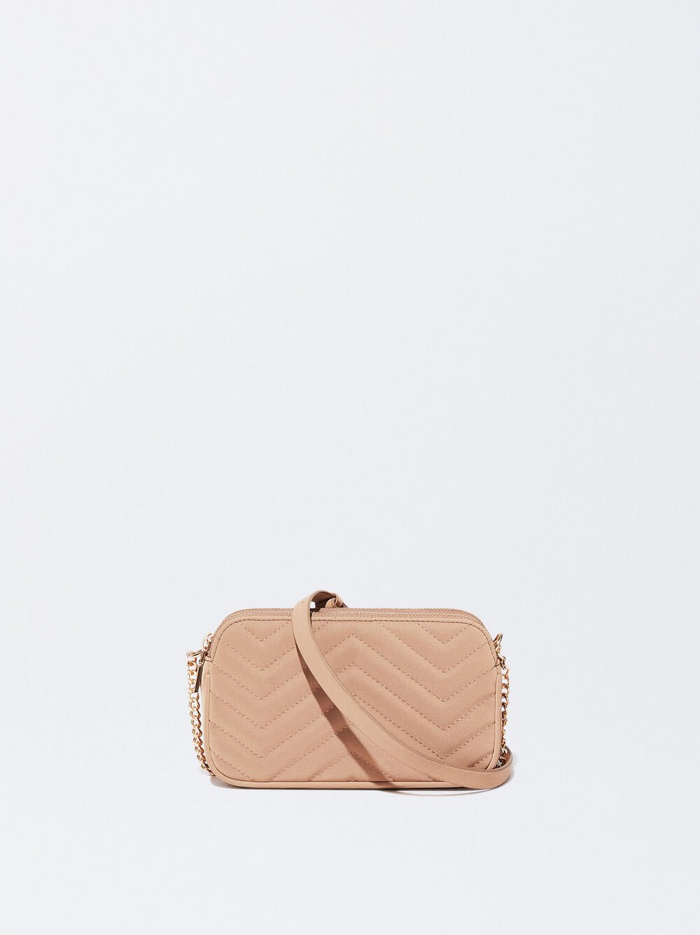 Quilted Crossbody Bag With Chain