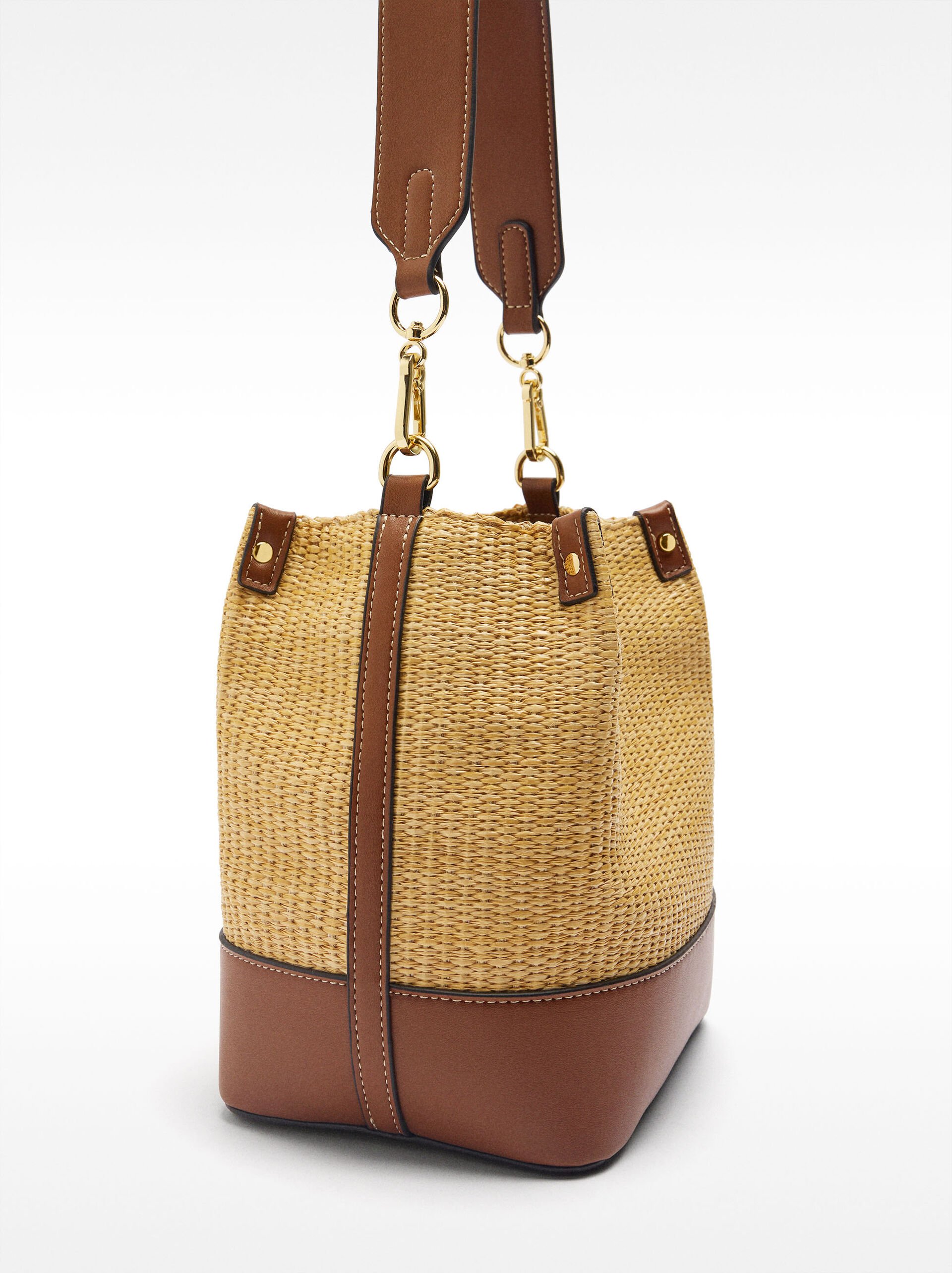 Beuteltasche mit Stroheffekt image number 2.0